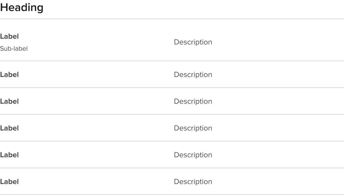 Default text size and height without icons